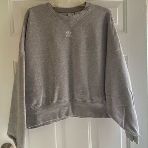 adidas Women's Grey Crewneck Sweatshirt